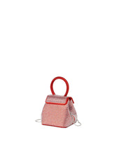 Load image into Gallery viewer, Red and White Strass Satin Mini Liza