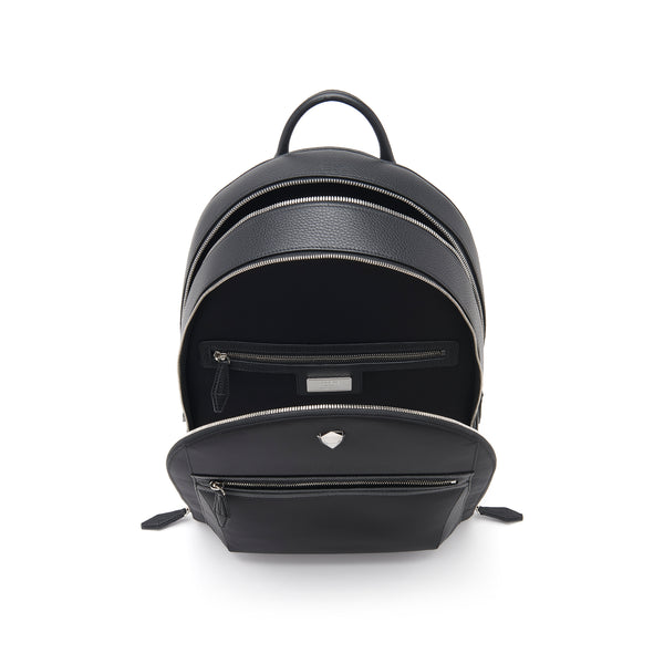 Load image into Gallery viewer, Black Backpack Michelangelo in Nylon and Calfskin