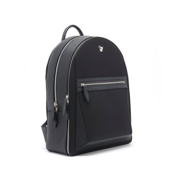 Load image into Gallery viewer, Black Backpack Michelangelo in Nylon and Calfskin