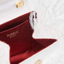 Load image into Gallery viewer, White Feathers Satin Mini Liza