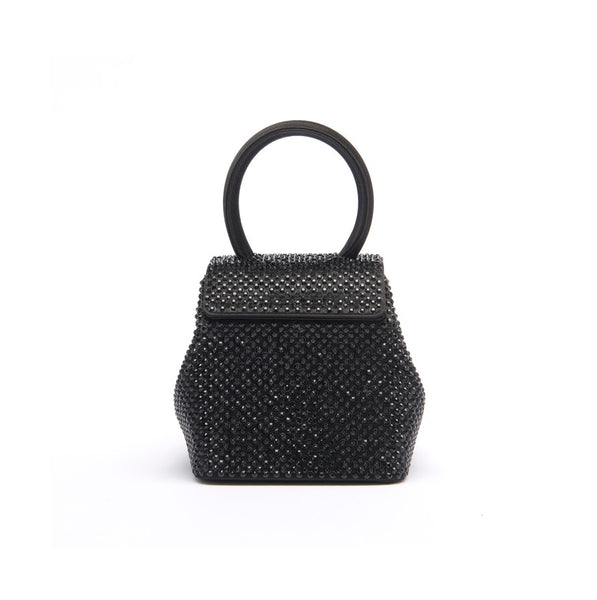 Load image into Gallery viewer, Black Strass Satin Mini Liza