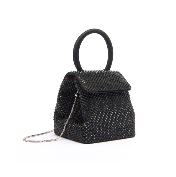 Load image into Gallery viewer, Black Strass Satin Mini Liza