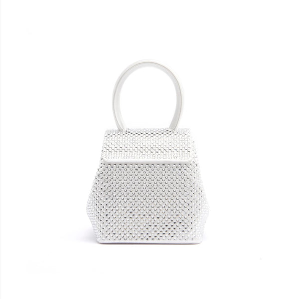Load image into Gallery viewer, White Strass Satin Mini Liza