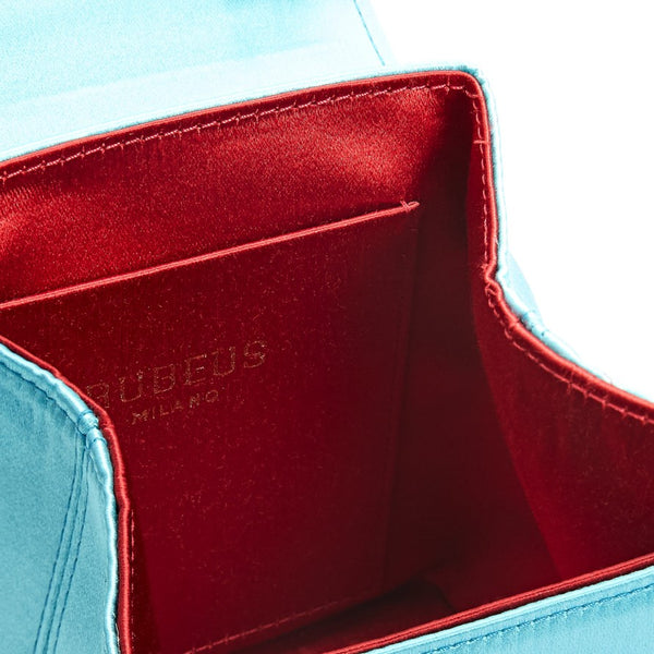 Load image into Gallery viewer, Turquoise Satin Mini Liza