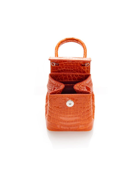 Load image into Gallery viewer, Orange Crocodile Mini Liza