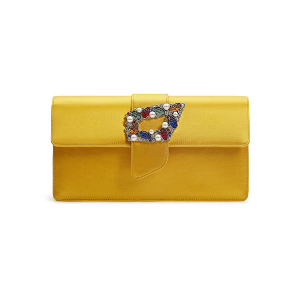 Load image into Gallery viewer, Yellow Tutti Frutti Clutch
