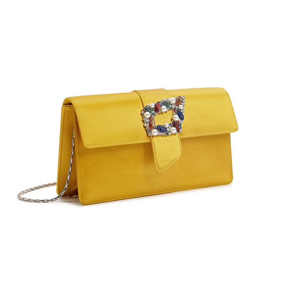 Load image into Gallery viewer, Yellow Tutti Frutti Clutch