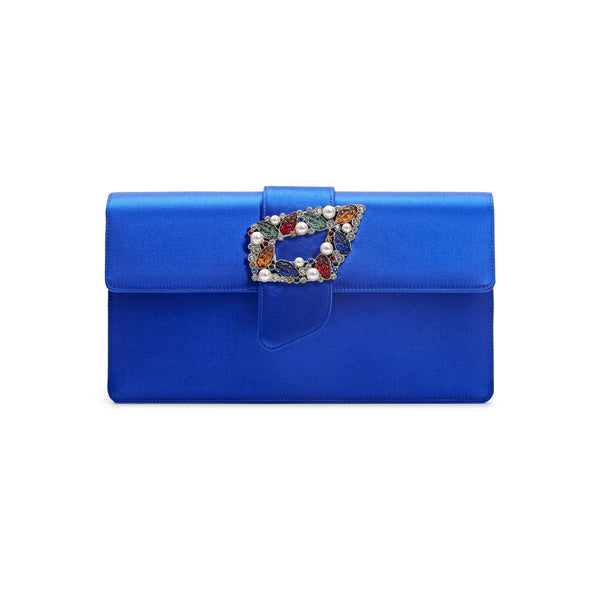 Load image into Gallery viewer, Electric Blue Tutti Frutti Clutch