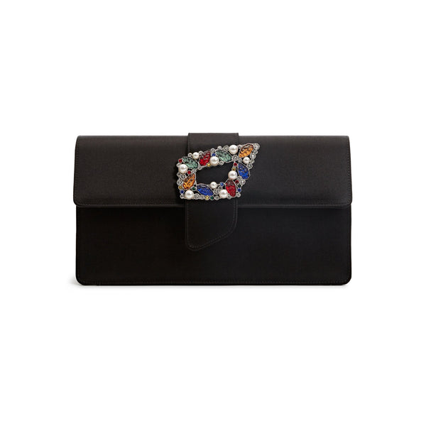 Load image into Gallery viewer, Black Tutti Frutti Clutch
