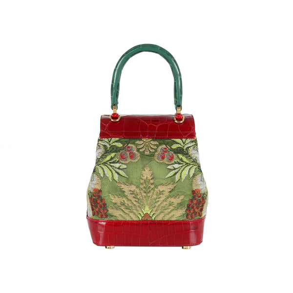Load image into Gallery viewer, Liza Small in Red with Gold and Silver Threads