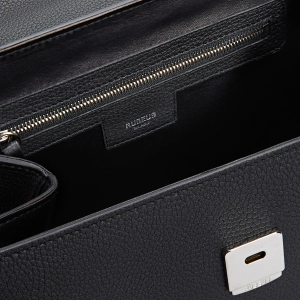 Load image into Gallery viewer, Black Grained Leather Large Liza Bag