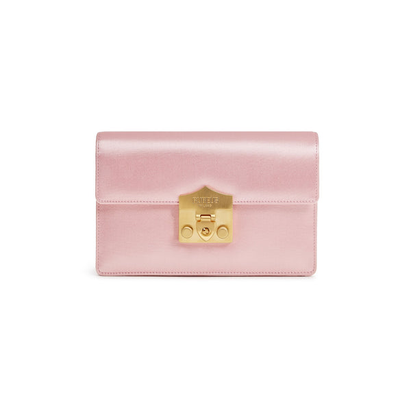 Load image into Gallery viewer, Baby Pink Satin Flash Wallet Clutch
