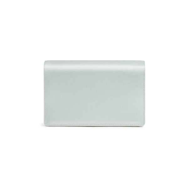 Load image into Gallery viewer, Baby Blue Satin Flash Wallet Clutch