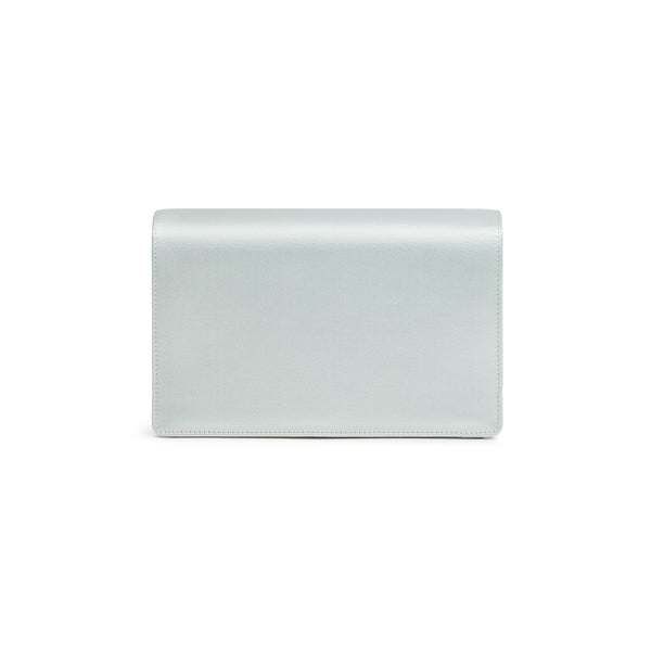 Load image into Gallery viewer, Baby Blue Satin Flash Wallet Clutch
