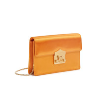 Cargar imagen en el visor de la galería, Orange Satin Flash Wallet Clutch