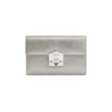 Cargar imagen en el visor de la galería, Silver Calfskin Flash Wallet Clutch