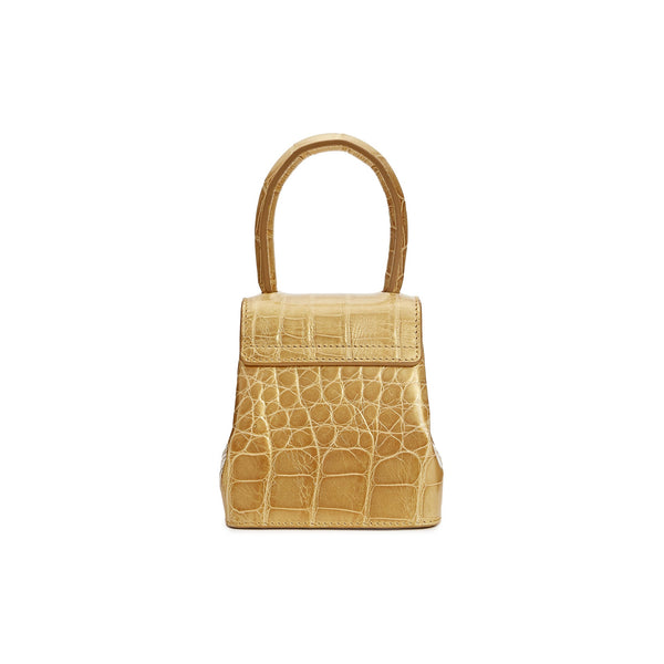 Load image into Gallery viewer, Gold Crocodile Mini Liza
