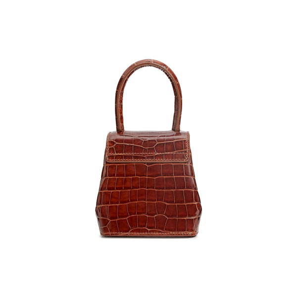 Cargar imagen en el visor de la galería, Cognac Crocodile Mini Liza
