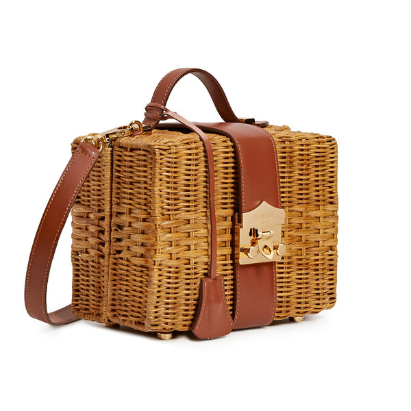 Load image into Gallery viewer, Siena Calfskin Flash Straw Bag