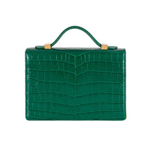 Load image into Gallery viewer, Small Flash Natale Bag in Green Jacquard