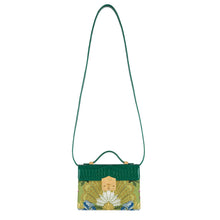 Load image into Gallery viewer, Small Flash Natale Bag in Green Jacquard
