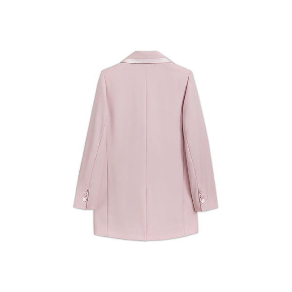 Load image into Gallery viewer, Pink Wool Satin Oversized Blazer