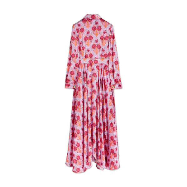 Load image into Gallery viewer, Pink Silk Flower Print Dress