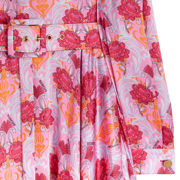 Load image into Gallery viewer, Pink Silk Flower Print Dress