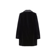Load image into Gallery viewer, Black Maxi Silk Rever Double Breasted Dress
