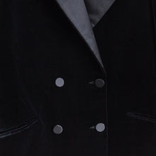 Load image into Gallery viewer, Black Maxi Silk Rever Double Breasted Dress