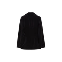 Cargar imagen en el visor de la galería, Black Single Breasted Velvet Blazer