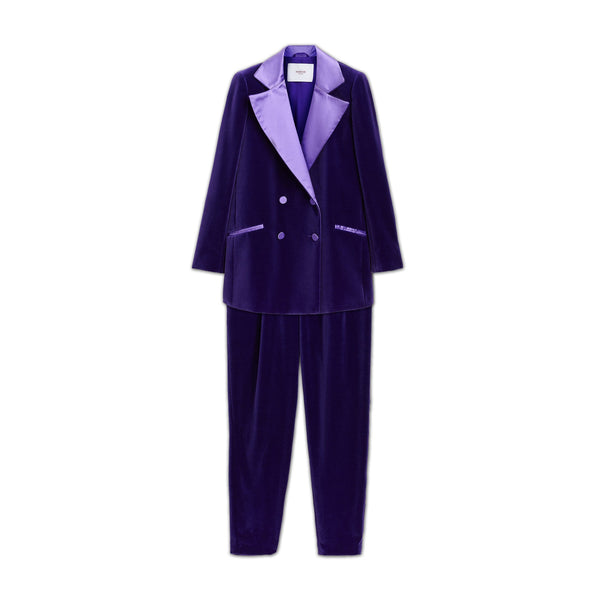 Load image into Gallery viewer, Violet Velvet Trousers