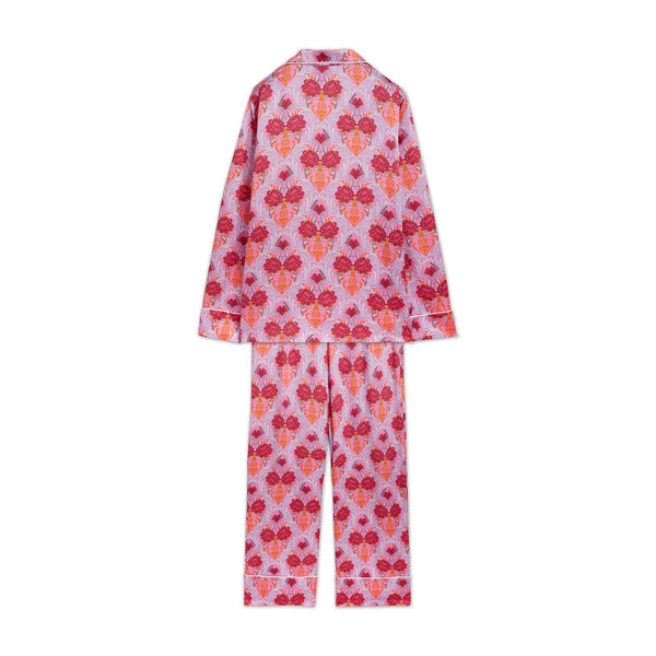 Load image into Gallery viewer, Pink Silk Flower Print Pijama