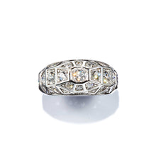 Load image into Gallery viewer, White Gold Duomo Ring Pave