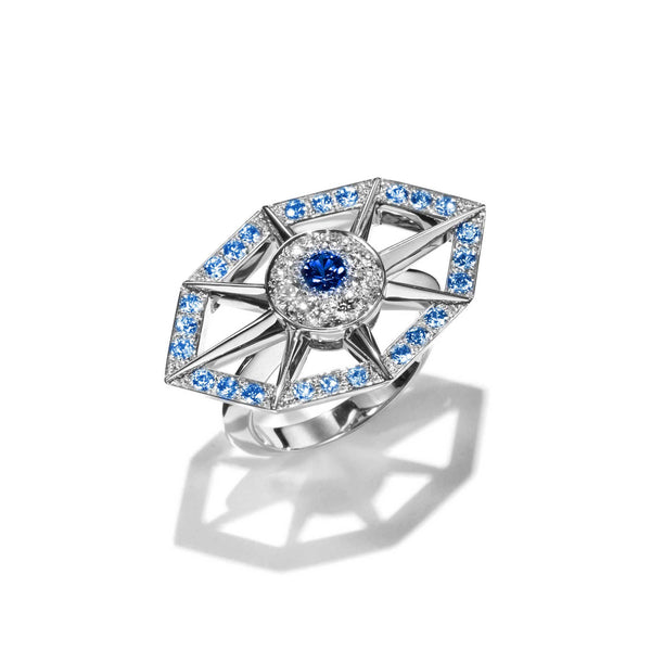 Load image into Gallery viewer, Fortune Blue Sapphires Ring