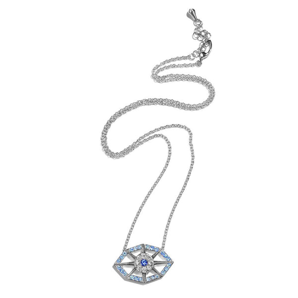 Load image into Gallery viewer, Fortune Blue Sapphires Pendant