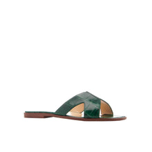 Load image into Gallery viewer, Emerald Crocodile Butterfly Sandals