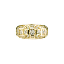 Load image into Gallery viewer, Yellow Gold Duomo Ring Pave