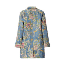 Load image into Gallery viewer, Oversized Coat In Light Blue Lamé Lampas Brocade
