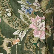 Load image into Gallery viewer, Double Breasted Coat In Emerald Lamé Lampas Brocade
