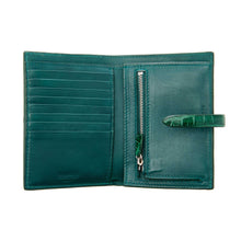 Load image into Gallery viewer, Emerald Crocodile Womens Wallet