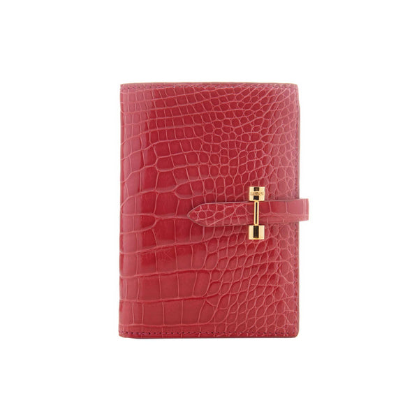 Load image into Gallery viewer, Fuchsia Crocodile Womens Wallet