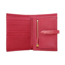 Load image into Gallery viewer, Fuchsia Crocodile Womens Wallet