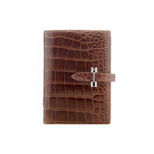 Load image into Gallery viewer, Brown Crocodile Womens Wallet