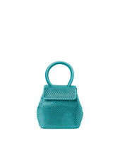 Load image into Gallery viewer, Turquoise Strass Satin Mini Liza
