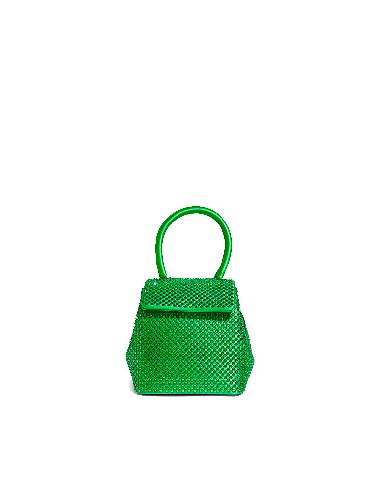 Green Strass Satin Mini Liza