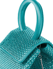 Load image into Gallery viewer, Turquoise Strass Satin Mini Liza
