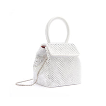 Load image into Gallery viewer, White Strass Satin Mini Liza
