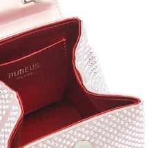 Load image into Gallery viewer, Powder and White Strass Satin Mini Liza
