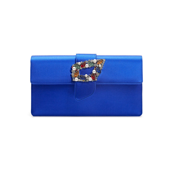 Load image into Gallery viewer, Electric Blue Tutti Frutti Clutch
